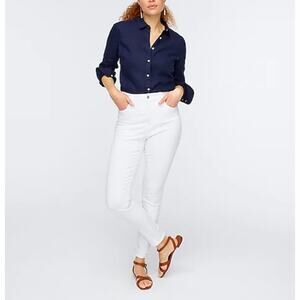 J. Crew‎ L4869 Women's Curvy Toothpick Jeans White Size 36 or 22 NEW